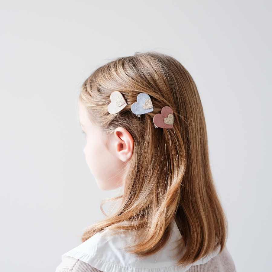 Hair Mimi and Lula | Butterscotch Heart Clips