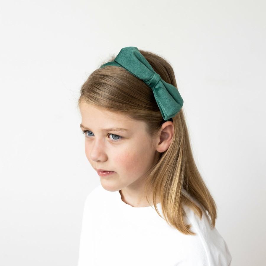 Featured Mimi and Lula | Velvet Bow Alice - Green